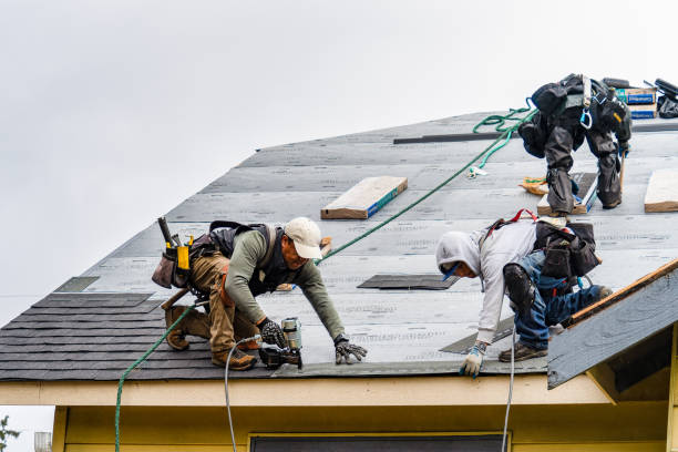 Professional Gutter Installation technician working in Meriden, KS
